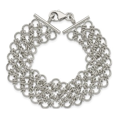Sterling Silver Multi-Link Charm Bracelet – view 4