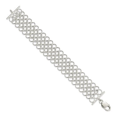 Sterling Silver Multi-Link Charm Bracelet – view 3