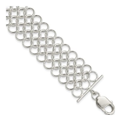 Sterling Silver Multi-Link Charm Bracelet