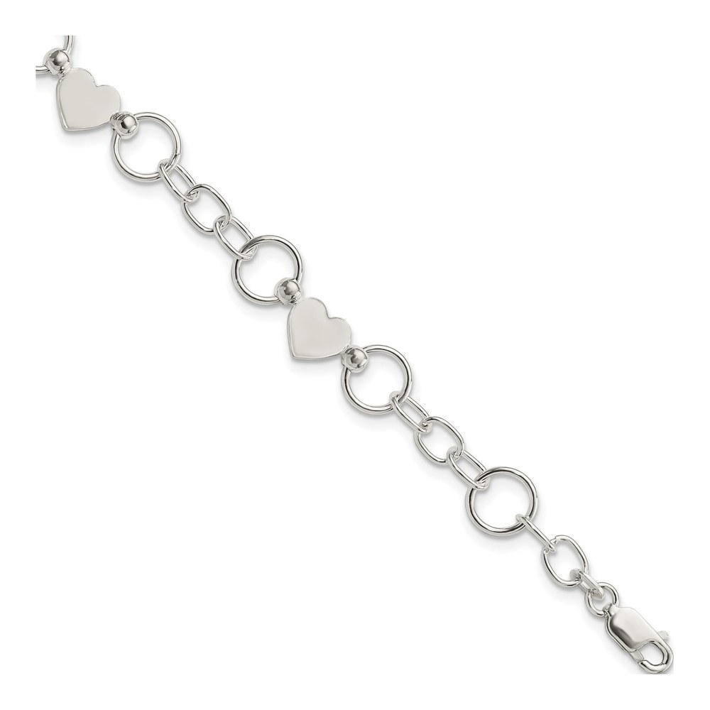 Sterling Silver Heart Bracelet