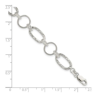 Sterling Silver Circle Bracelet with Lobster Clasp – view 5