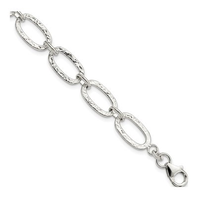 Sterling Silver 9mm Fancy Link Chain Bracelet