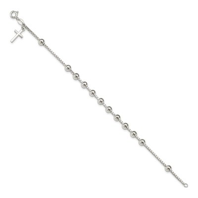 Sterling Silver Cross Bracelet – view 3