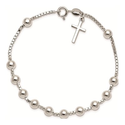 Sterling Silver Cross Bracelet – view 4