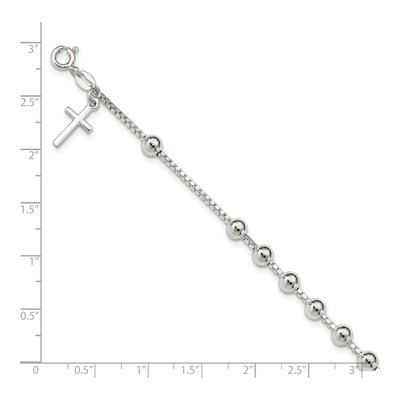 Sterling Silver Cross Bracelet – view 5