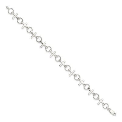 Sterling Silver Cross Bracelet – view 3
