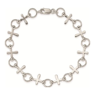 Sterling Silver Cross Bracelet – view 4