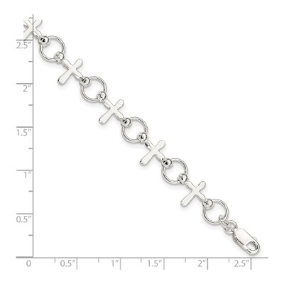 Sterling Silver Cross Bracelet – view 5
