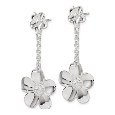 Sterling Silver Floral Necklace & Earring Set – view 5