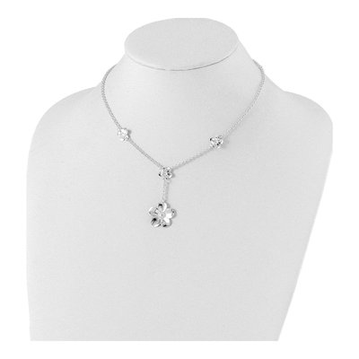 Sterling Silver Floral Necklace & Earring Set – view 6