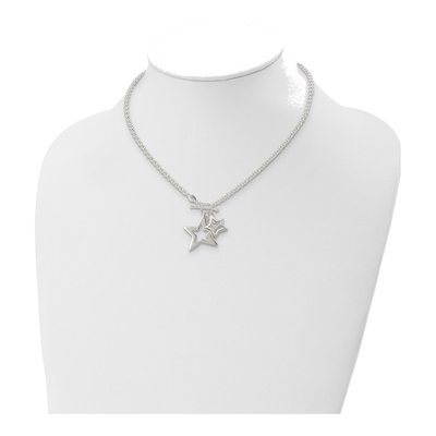 Sterling Silver Fancy Stars Necklace – view 6