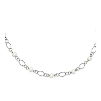 Sterling Silver Freshwater Cultured Pearl Necklace