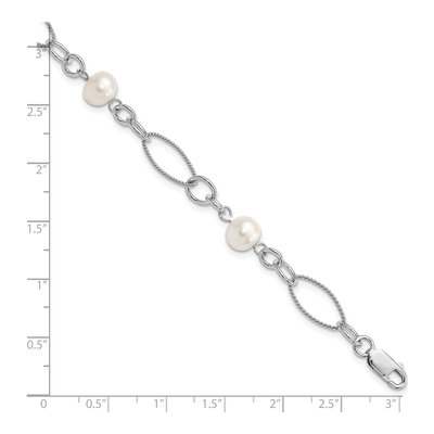 Sterling Silver Freshwater Cultured Pearl Bracelet – view 3