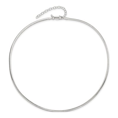Sterling Silver 2mm Semi-Solid Cubetto Omega Chain – view 4