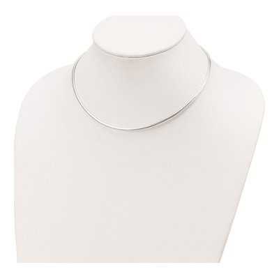 Sterling Silver 2mm Semi-Solid Cubetto Omega Chain – view 5