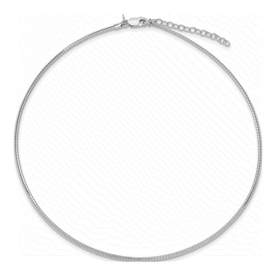 Sterling Silver 2mm Semi-Solid Cubetto Omega Chain – view 4