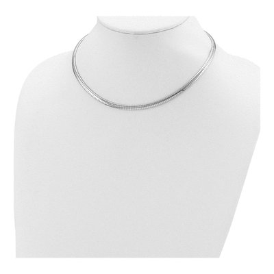Sterling Silver 4mm Semi-Solid Cubetto Omega Chain – view 5