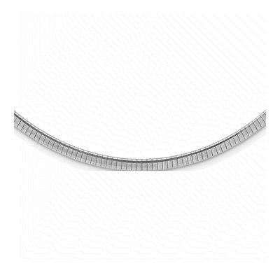 Sterling Silver 4mm Semi-Solid Cubetto Omega Chain