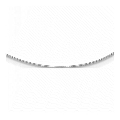 Sterling Silver 1mm Round Cubetto Omega Chain