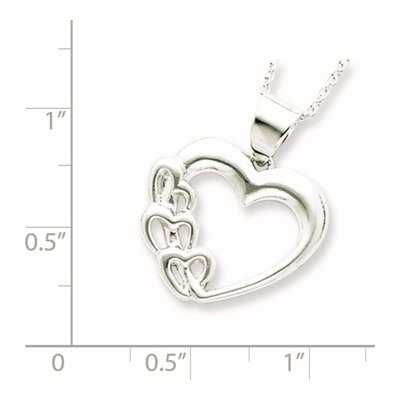 Sterling Silver Heart Pendant Necklace – view 4