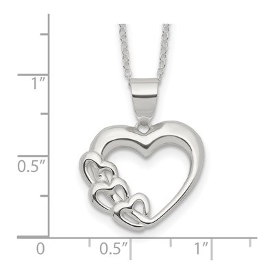 Sterling Silver Heart Pendant Necklace – view 6