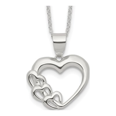 Sterling Silver Heart Pendant Necklace