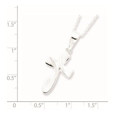 Sterling Silver Cross Pendant Necklace – view 4
