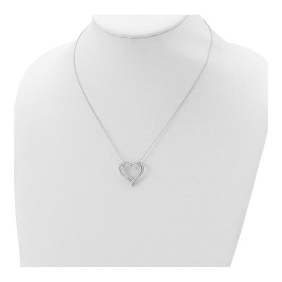 Sterling Silver CZ Open Heart Journey Pendant Necklace – view 6