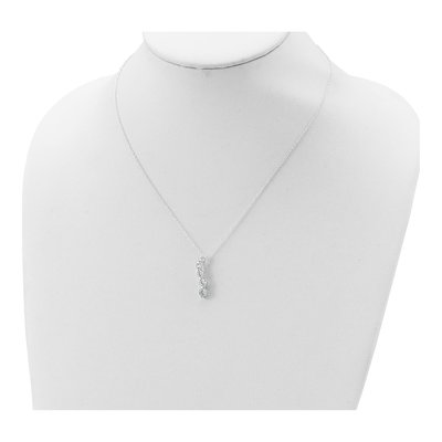 Sterling Silver CZ Journey Pendant Necklace – view 5