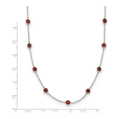 Sterling Silver CZ 9-Station Necklace – view 4