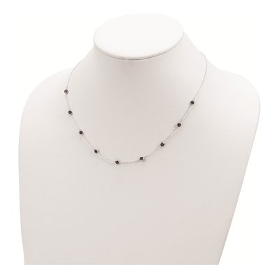 Sterling Silver CZ 9-Station Necklace – view 5