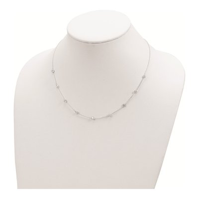Sterling Silver CZ Station Necklace – view 5