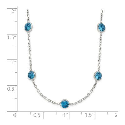 Sterling Silver CZ Station Necklace – view 4