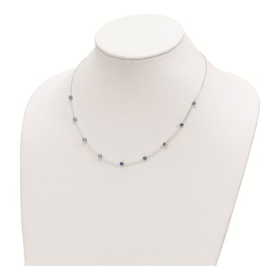 Sterling Silver CZ Station Necklace – view 5