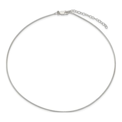 Sterling Silver Omega Neckwire Necklace – view 3