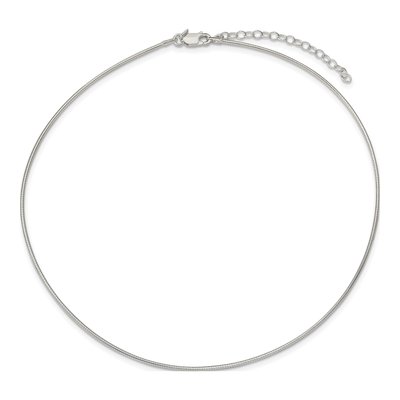 Sterling Silver Omega Neckwire Necklace – view 3