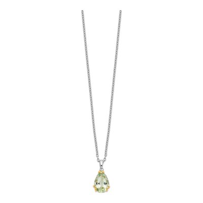 Sterling Silver Prasiolite Pendant Necklace – view 3