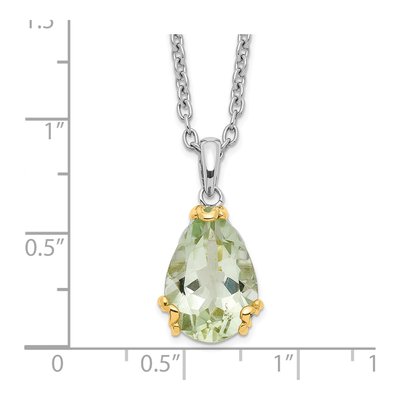 Sterling Silver Prasiolite Pendant Necklace – view 4