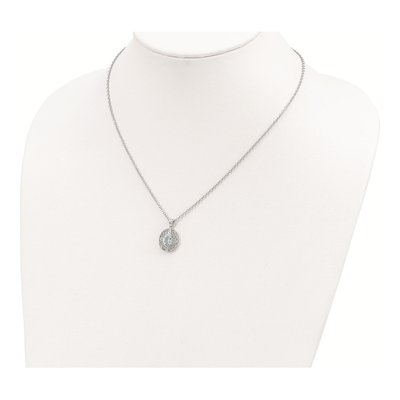Sterling Silver Sky Blue Topaz & Diamond Brilliant Pendant Necklace – view 5