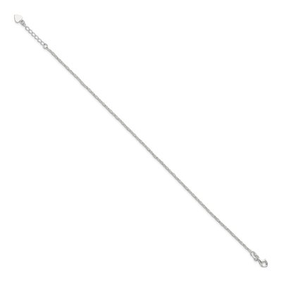 Sterling Silver 2mm Fancy Anklet – view 3