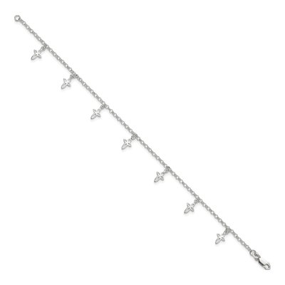 Sterling Silver Cross Anklet – view 3