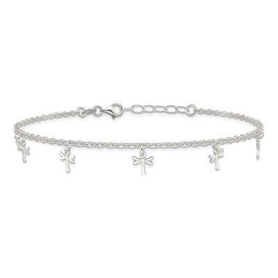 Sterling Silver Dragonfly Anklet – view 5