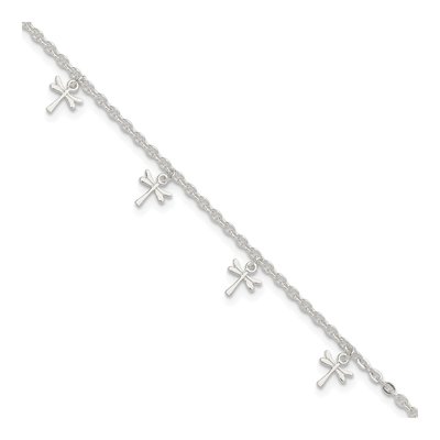 Sterling Silver Dragonfly Anklet