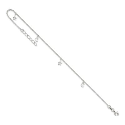 Sterling Silver Moon Stars Anklet – view 7