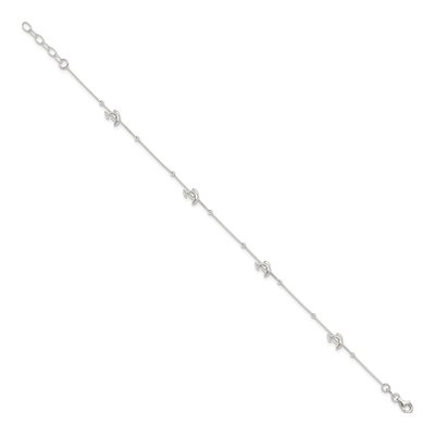 Sterling Silver Dolphin Anklet – view 3