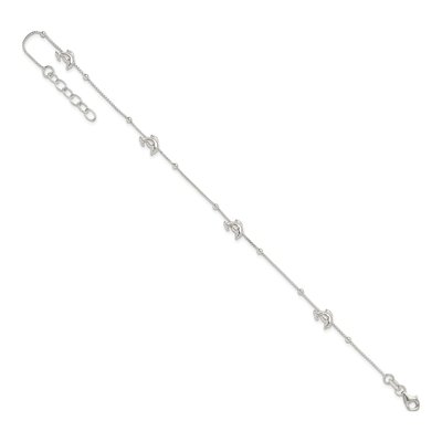 Sterling Silver Dolphin Anklet – view 8