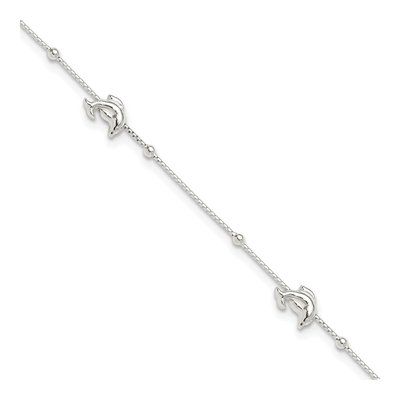 Sterling Silver Dolphin Anklet