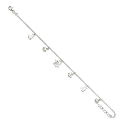 Sterling Silver Ocean Anklet – view 7