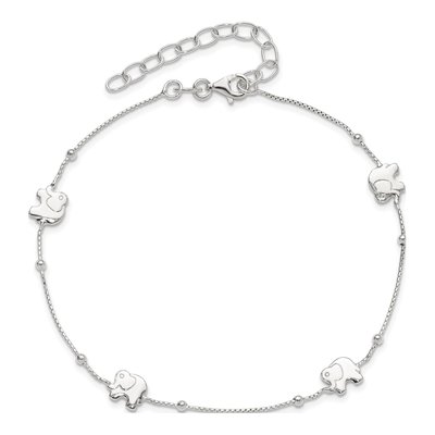 Sterling Silver Elephant Anklet – view 5