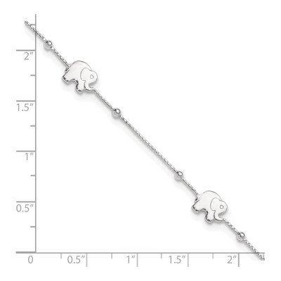 Sterling Silver Elephant Anklet – view 6